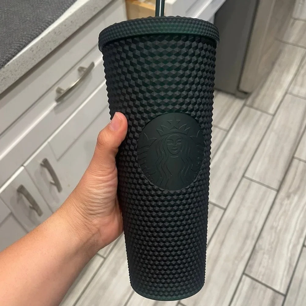 Starbucks Matte Dark Green Studded Venti Drink Tumbler